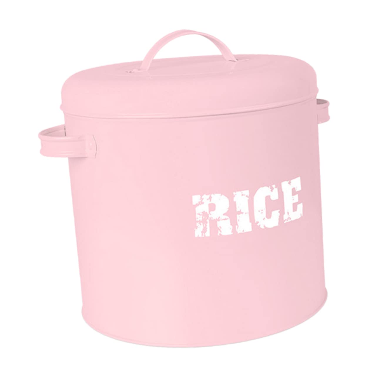 LIOOBO 1Pc Large Capacity Pet Food Storage Container Moistureproof Sealed Iron Bucket with Measuring Cup for Dog Cat Food Pink Pet Food Storage Box