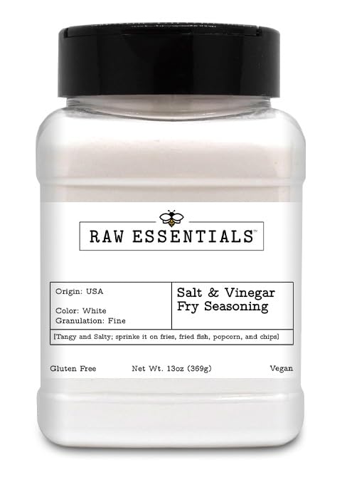 Condimento gourmet para papas fritas, sal y vinagre, ideal para papas fritas, pescado frito, palomitas de maíz y papas fritas, picante y salado, sin