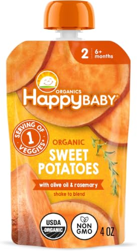 Happy Baby Organic Sweet Potatoes with Olive Oil & Rosemary Baby Food, 4 OZ (Pack of 5) image 3