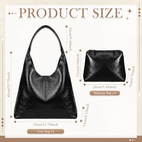Abbylike Bolsa Grande Hobo para Mujer Vegana miniatura 4