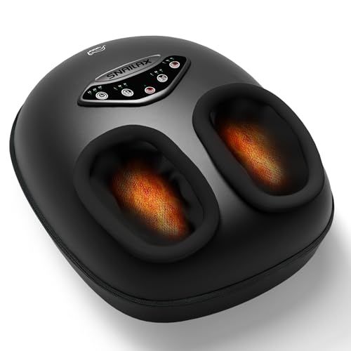 Snailax Shiatsu Foot Massager with Heat- Upgraded 2025 Deep Kneading Foot Massager for Neuropathy,Plantar Fasciitis, Compression,Vibration, Gifts for Men Women, Fits Size up to 14“