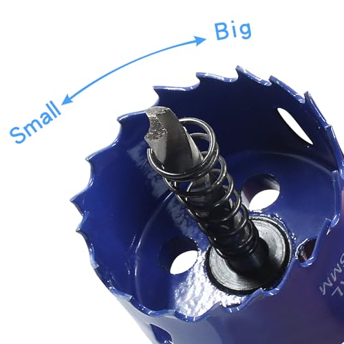 Image of Luomorgo 45mm /1 3 /4 inch Hole Saw Drill Bit | 1 1 /4 inch Cutting Depth, HSS Bi-Metal, For Wood Cornhole Boards Plastic Drywall & Metal Sheet