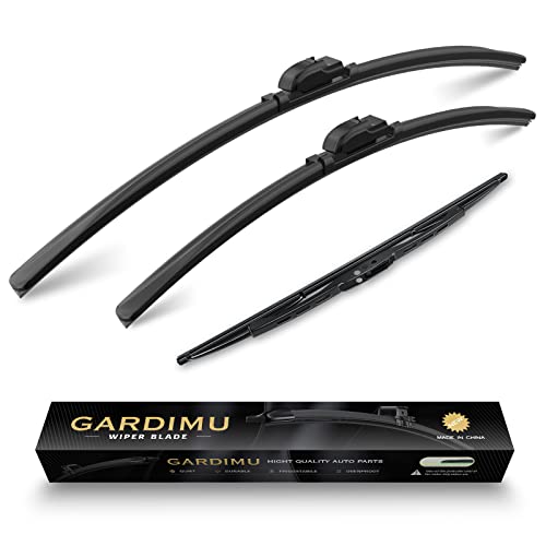 Image of Front and Rear Windshield Wipers for Chevrolet Equinox 2018-2021 | Streak-Free Front and Back Wiper Blades for Chevy Assembly All-Season OEM Automotive Replacement Accessories