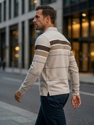 Image of Full Sleeve Polo T Shirt for Men Cotton with Pocket and Collar - Regular Fit Tshirt