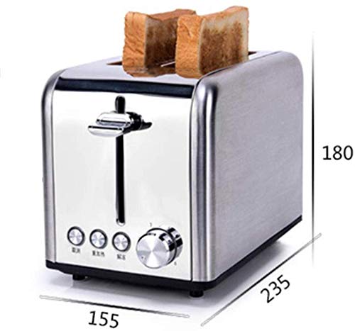 XBR Retro-Toaster aus rostfreiem Stahl, 2-Scheiben-Toaster mit breitem Schlitz, mit verchromtem Edelstahlgehäuse… – Bild 3