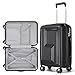 RAINSMORE 20 Inch Cabin Suitcase Carry On Suitcase Airline Approved Hand Luggage with 360° Spinner Wheels, TSA Lock & Hard Shell (PP), 55cm Cabin Bag for Weekend & Business Travel