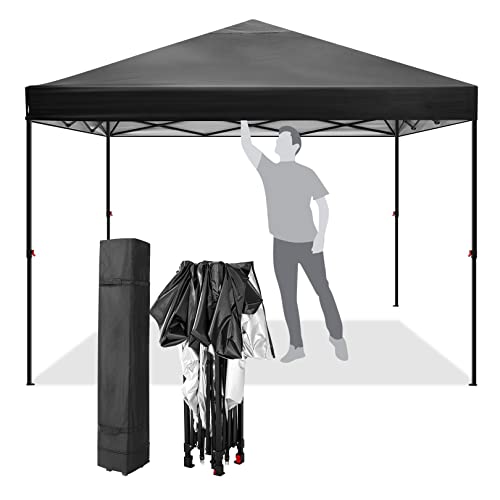 Image of HOTEEL 10x12ft Pop Up Canopy, Waterproof Outdoor Party Easy Up Tent with Carry Bag, No Tools Needed, Event Tent for Parties, Backyard, Wedding, Commercial,Gray