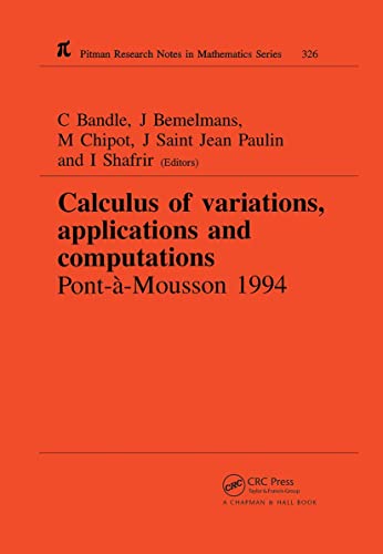 Calculus of Variations, Applications and Computations (Chapman & Hall/CRC Research Notes in Mathematics Series)