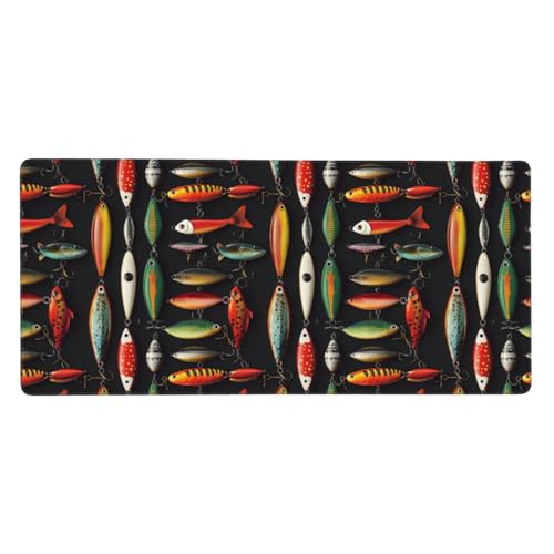 Tapis de souris de jeu grand format anti-glisse avec base en caoutchouc et bords cousus