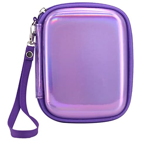 Storage Carry Travel EVA Hard Case for Instax Mini Link Smartphone Printer with Elastic Strap(Laser Purple) Cover