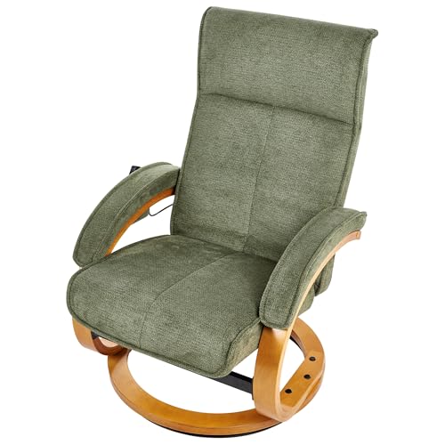 Bequemer Massagesessel mit Heizfunktion, Timer und Fußhocker grün Hero – Bild 7