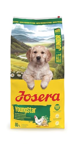 JOSERA Junior YoungStar Huhn & Kartoffel(1 x 12,5 kg) | Premium Trockenfutter für wachsende Hunde |...