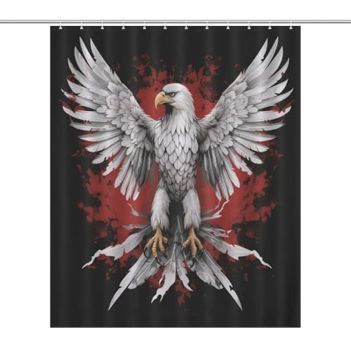 Rideau de douche imperméable avec crochets 152x183 cm - 7