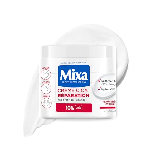 Mixa - Crème Cica Réparation - Réparation Effet Longue Durée - Peaux Très Sèches et Rugueuses...