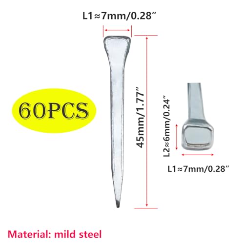 Ctyjia 60 PCS Horse Hoof Nails, E3(45mm) Horseshoe Nails Horse Tool Equipment Accessories - Image 2