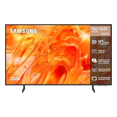 Samsung TV 43 Pulgadas Neo QLED Mini LED QN73H 4K Smart TV con Vision AI Companion, Quantum Mini LED y AirSlim, Cine, Gaming y Deportes