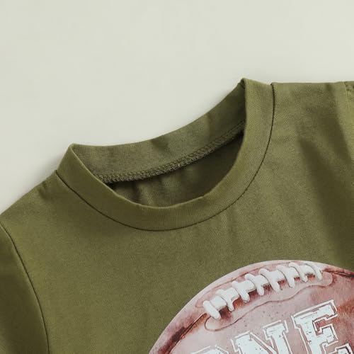 Infant Baby Boys First Birthday Outfit 1st Birthday T-Shirt 1st Year Down One Football Short Sleeve Top3
