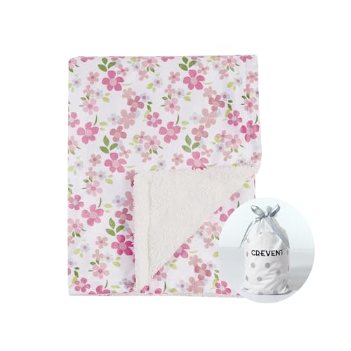 Image of CREVENT 30''X40'' Cute Cozy Fluffy Warm Baby Blanket for Girls Boys Infants Toddlers' Bedding/Crib/Cot/Stroller, Baby Shower Birthday Newborn's Gift - Wildflower