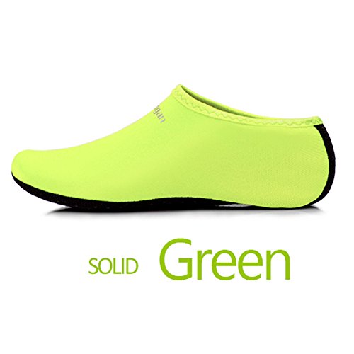 JIASUQI Little Kids Lightweight Sports Water Shoes Socks Pool Sand Swim Aerobics Green S US 2-2.5 M Little Kid