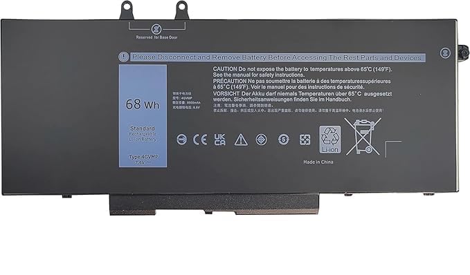 Image of 4GVMP Laptop Battery Compatible for Dell Latitude 5400 E5400 5500 E5500, Precision 3540 M3540 / 7590 7591 7791 2-in-1 1RF7WM 9JRYT 09JRYT 09JRYRY 0X77XY 0C5GV2 Laptop Battery