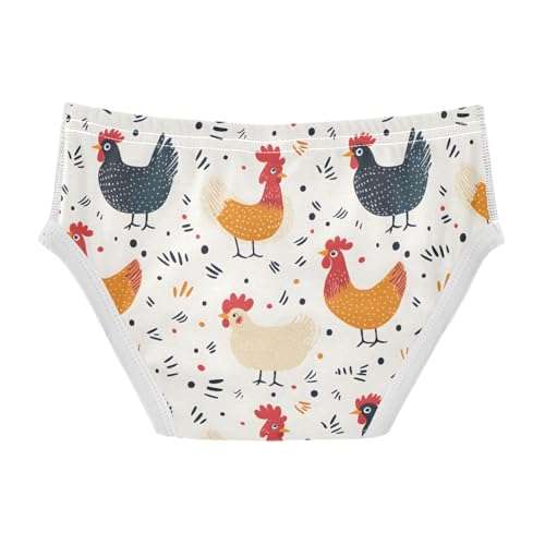 Chicken Pattern Boys' Underwear 100% Cotton Boys' Briefs Soft Toddler Underwear2