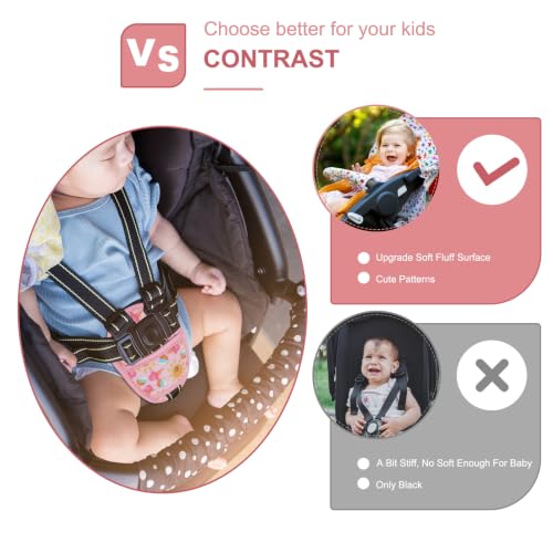 Image of 2 Pack Crotch Area Pad for Stroller, Universal Pram Belt Cushion for Kids