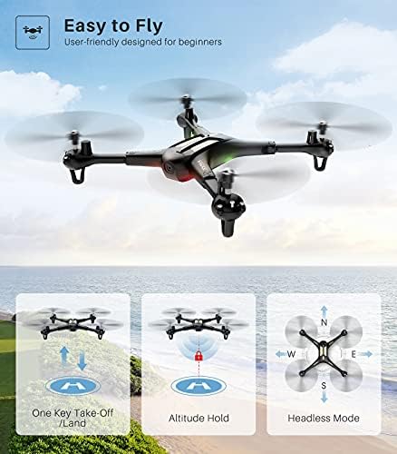 DELA DISCOUNT 41XXaUILhRL._AC_ SYMA X600 Foldable Drone with Altitude Hold and Headless Mode for Adults without Camera, RC Quadcopter with One-key Start, Speed Adjustment and 3D Flip for Kids Beginners, Easy to Fly  