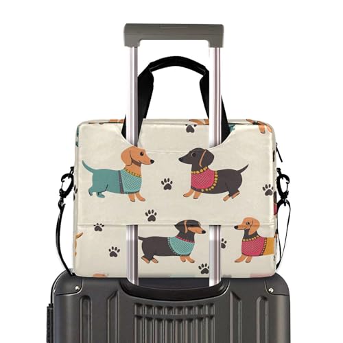 Maletín para portátil con diseño de huella de perro, 13-15.6 pulg miniatura 3