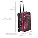 Rockland Fashion Softside Upright Luggage Set, Expandable,Lightweight,Telescopic Handle,Wheel, Pink Leopard, 2-Piece (14/19)