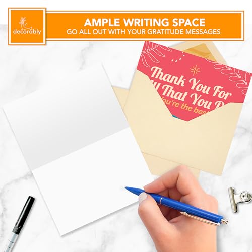 Decorably-Employee-Cards-With-Envelopes-Stickers-24-Pack-Appreciation-Cards-for-Coworkers-Blank-Thank-You-Cards-for-Employees-Appreciation-6x4in-Employee-Thank-You-Cards-for-Employees