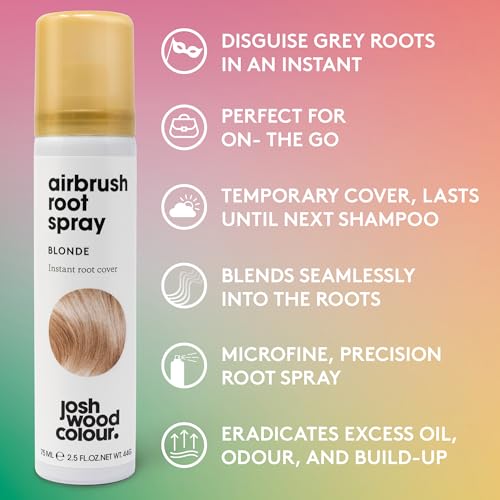 Josh Wood Colour Airbrush Root Spray Blonde – Instant Root Concealer, Temporary Hair Colour Spray, Quick Dry Formula, Covers Grey Roots, Natural-Looking Finish, Easy Application, 75ml - Image 5