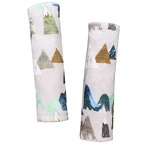 Image of Baby Car Seat Belt Covers, Adventure Mountain Car Seat Straps Shoulder Pads for Girls Boys, Fleece Seat Belt Protectors for Car Seats/Pushchair/Stroller, for Kids Newborn Infants Toddlers