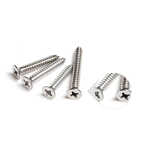 100 Tornillos Autorroscantes M2x20 mm Cabeza Plana Acero Inoxidable miniatura 5