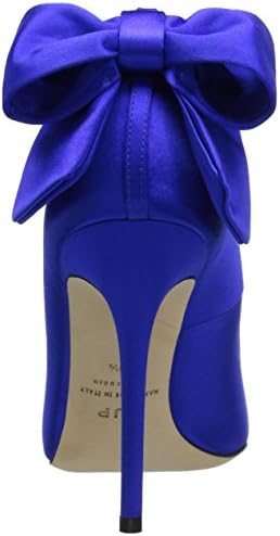 SJP by Sarah Jessica Parker Women's Lucille Pointed Toe Bow Pump, Expert Blue Sat, 40.5 B EU (10 US) | Image 2