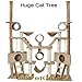 Go Pet Club Cat Tree Condo Furniture, 106-Inch, Beige