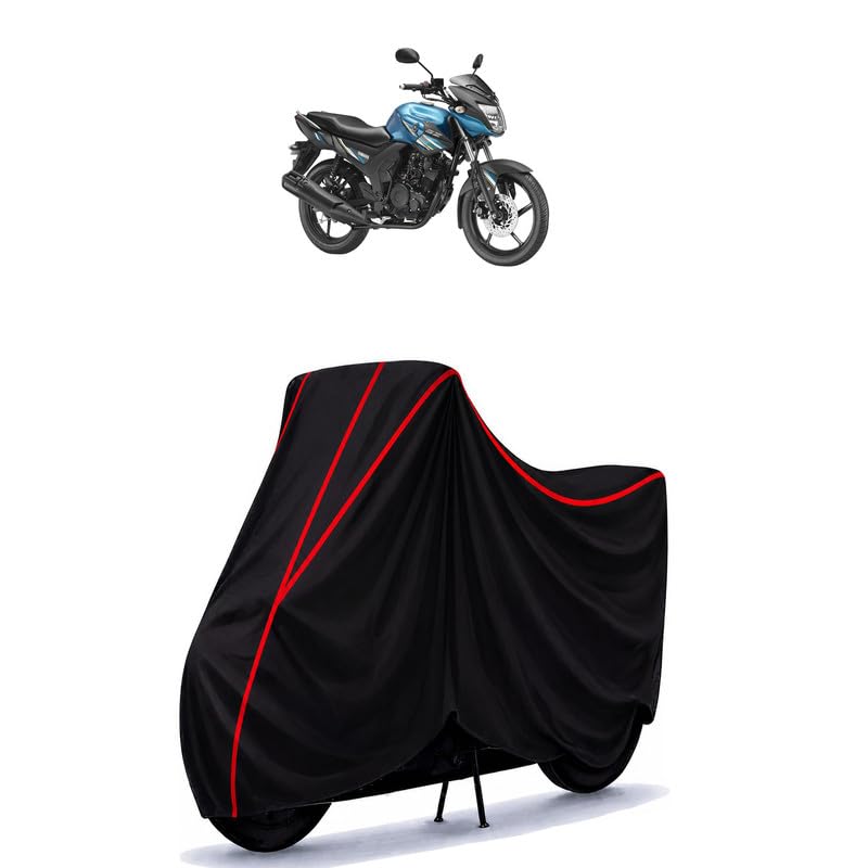 Image of SZ-RR V2 Water Resistant Bike Cover for All Motorcycles & Scooters | Heavy Duty Premium Taffeta Fabric | UV Protection, Dustproof, Scratchproof | All Weather Two Wheeler Body Cover with Elastic Bottom