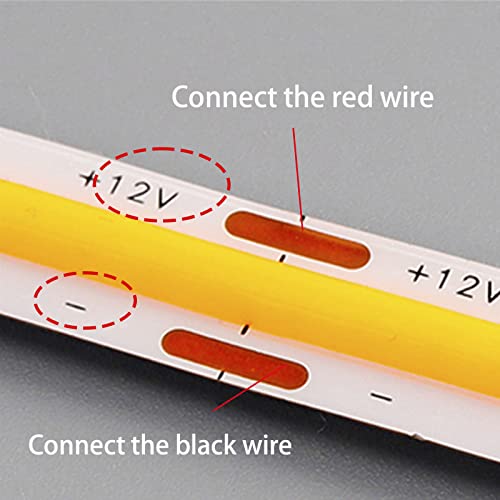 Image of MDee】COB LED Strip Lights 3000K Warm White 6.56ft /2m DC12V Flexible LED Tape Lights CRI 90+ 800LM /m 320LEDs /m for Indoor and Outdoor Decor(3000K Warm White6.56ft /2m)