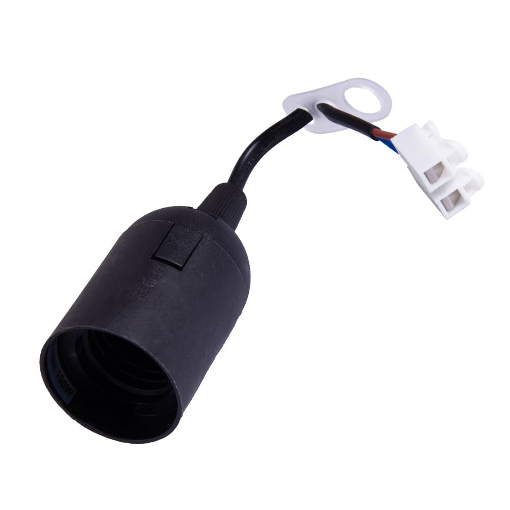 NCC-Licht 10 x Baufassung Renovierfassung E27 schwarz + 10 x LED Leuchtmittel Birne 13W = 100W E27 matt 1300lm Tageslicht 6000K