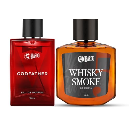 Beardo Godfather & Whisky Smoke Liquid Perfume For Men, 100Ml X 2| Eau De Parfum | Premium, Strong & Long Lasting Fragrance For Men'S | Ideal Gift For Men | Christmas gift for men | Gift For Friends | Gift for Men