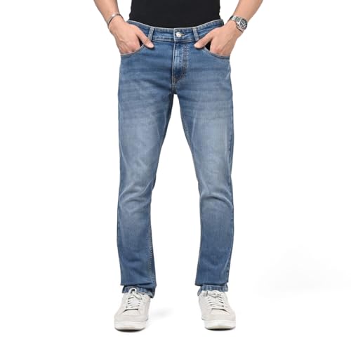 Image of WROGN Men's Slim Fit Jeans | Cotton Stretch | Mid Rise | Casual Denim