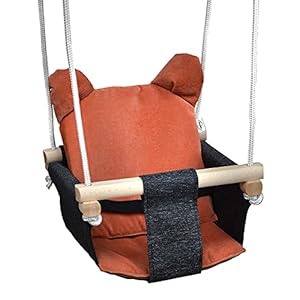 Houten babyschommel, kinderschommel, houten babywip, kamerschommel, stof, babyzitje, babyschommel om op te hangen…