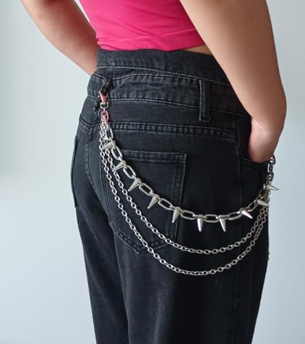 QWALIT Pants Chain for Men Pocket Chain for Pants Jean Chains for Men Jean Chains Chains for Jeans Biker Chain Hip Chain Jean Chains for Women Pants Chain for Women Hip Jewelry for Women Punk Chain2