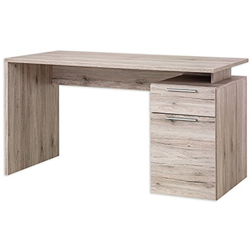 Forte Net106 Schreibtisch mit 1 Tür und 1 Schublade, Sandeiche Dekor, 60 x...