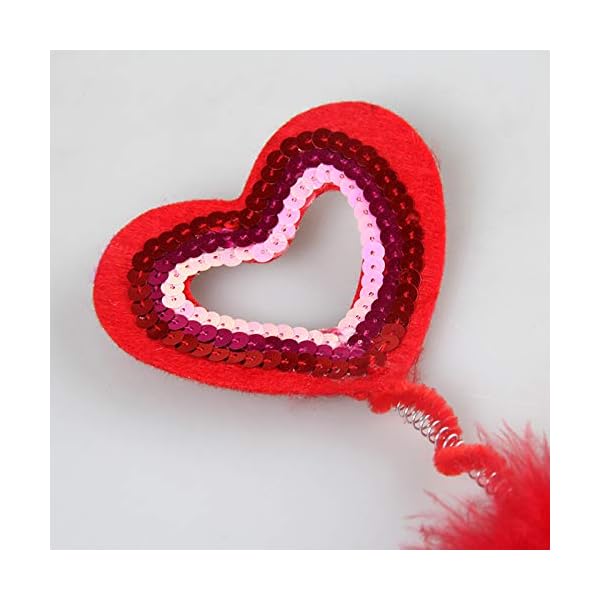 Binaryabc valentine's day dog headband sequin heart headband,valentines day pet costume accessories,valentines day pet outfit hair accessories,2pcs - image 6