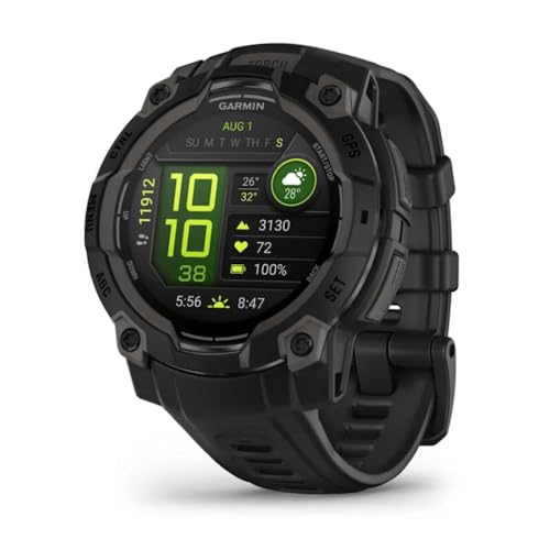 Instinct 3, Smartwatch, 45mm, Display AMOLED 1,2", Lunetta in metallo, GPS Multi-band, 10ATM, Torcia LED, 90+ App per lo Sport, Pay, Connect IQ, Autonomia 18 giorni (Black) - Gadget - Immagine 3