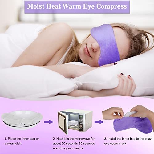 Cavoilu Weighted Eye Mask For Dry Eyes, Heated & Cooling Eye Masks For Dark Circles And Puffiness, Moist Heat Warm Compress Eye Pillow With Gel Ice Pack Sleep Mask, Gifts For Men Women #TOP1
