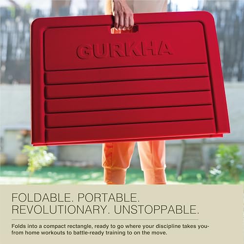 Image of 13mm GURKHA Foldable Performance Yoga Mat for Men & Women | Non-Slip, India's First Foldable Extra-Cushioned Mat for Yoga, Pilates, HIIT & Floor Workouts | Portable, Durable & Lightweight Fitness Mat - Deep Forest (Green) | 6ft X 2ft