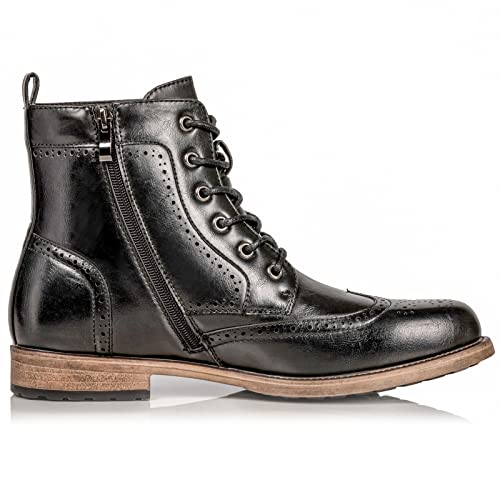 Metrocharm MC309 Men's Lace Up Wing Tip Dress Casual Fashion Oxford Boot3