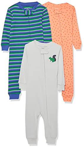 Amazon Essentials Unisex Toddlers and Babies' Snug-Fit Cotton Footless Sleeper Pajamas, Multipacks