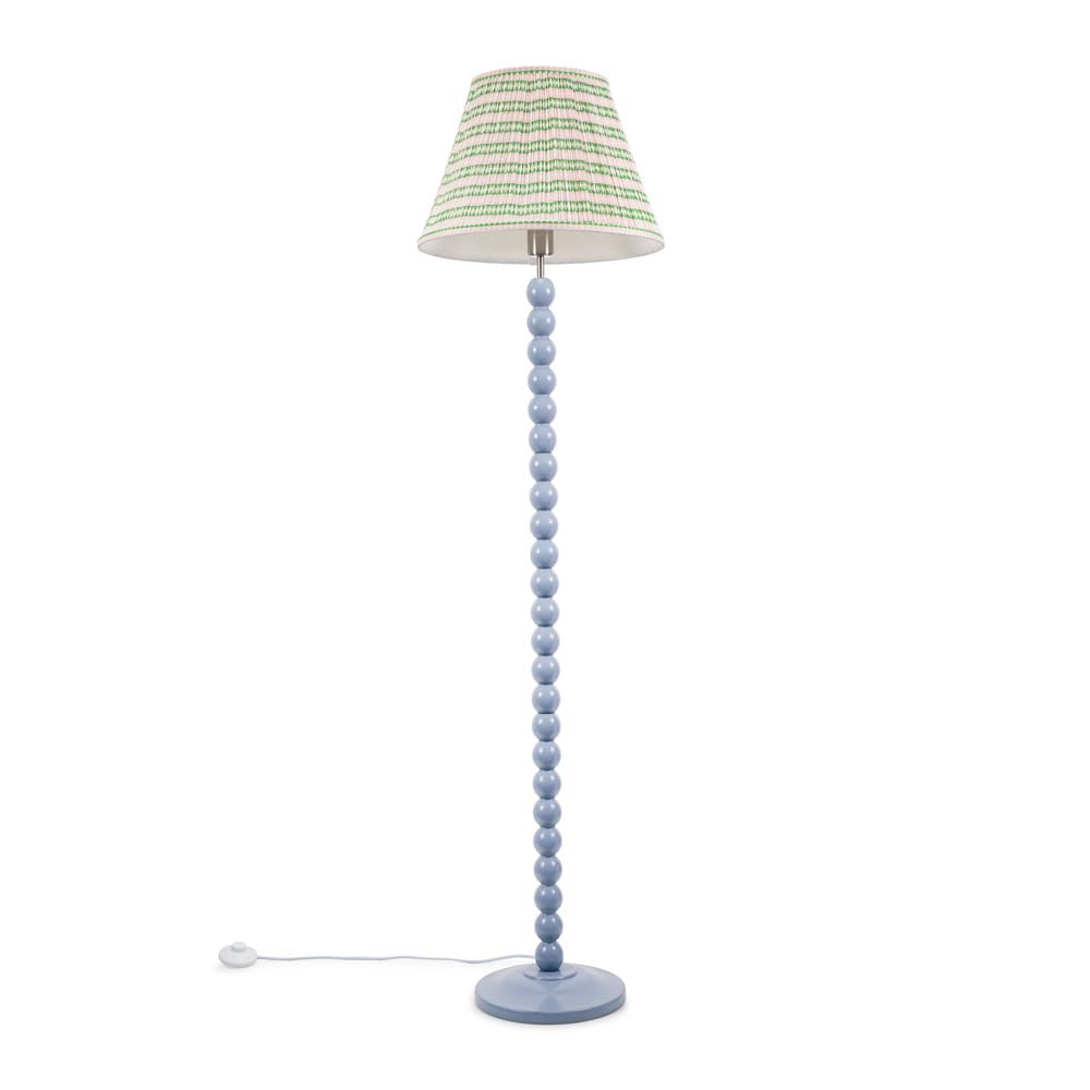 ValueLights | Powder Blue Bobbin Stem Standing Floor Lamp with Pink Aztec Pleated Shade | Floor Lamps & Torchieres, Home Décor & Improvement Essential